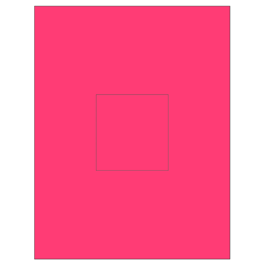 3.1494" x 3.3072" Fluorescent Pink Rectangular Sheet Labels