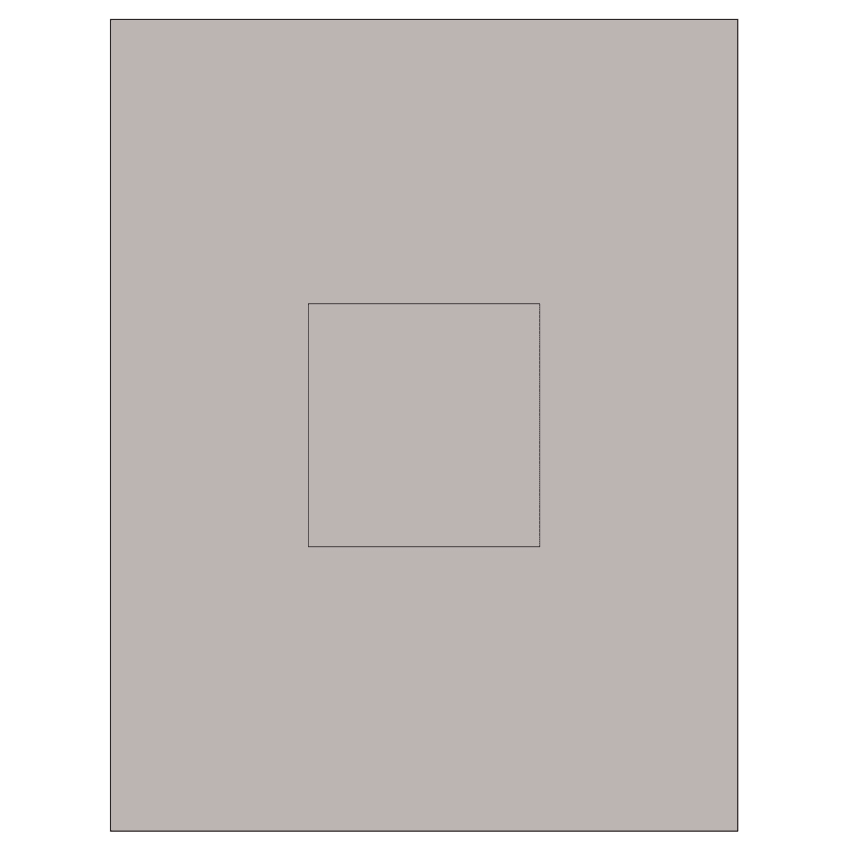 3.1494" x 3.3072" Gray Rectangular Sheet Labels