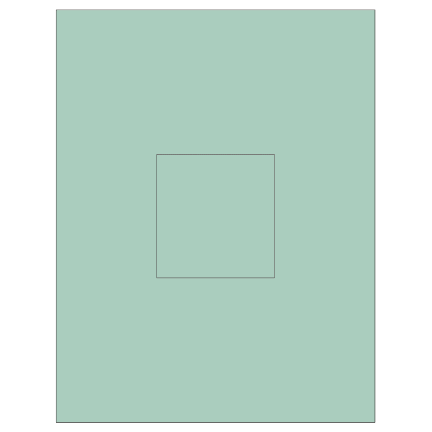 3.1494" x 3.3072" Pastel Green Rectangular Sheet Labels