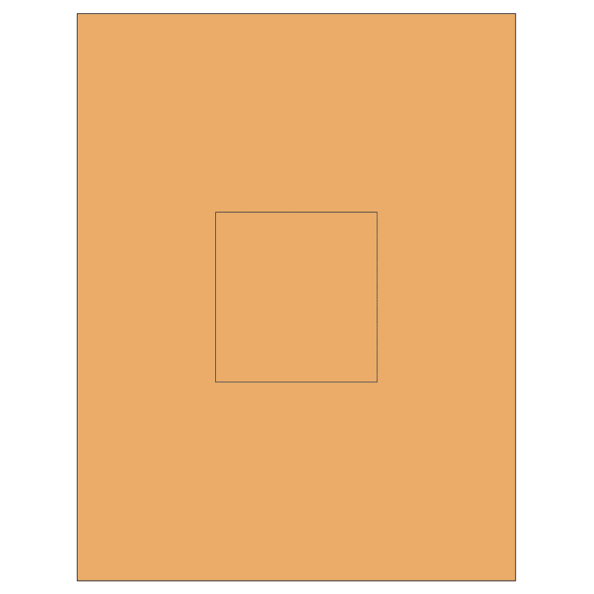 3.1494" x 3.3072" Pastel Orange Rectangular Sheet Labels