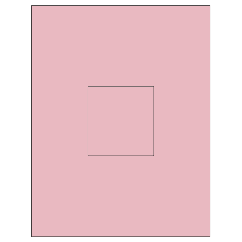 3.1494" x 3.3072" Pastel Pink Rectangular Sheet Labels