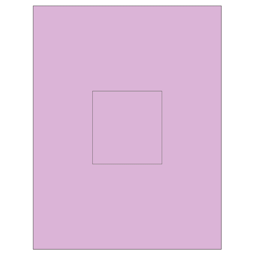 3.1494" x 3.3072" Pastel Purple Rectangular Sheet Labels