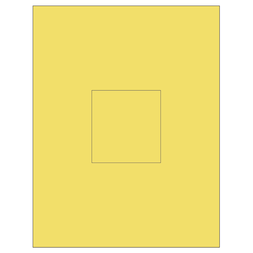 3.1494" x 3.3072" Pastel Yellow Rectangular Sheet Labels