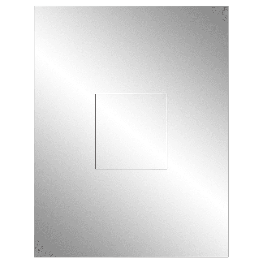 3.1494" x 3.3072" Silver Foil Rectangular Sheet Labels