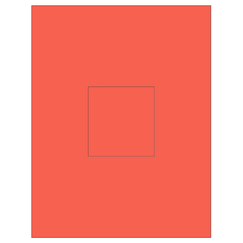 3.1494" x 3.3072" Red Rectangular Sheet Labels