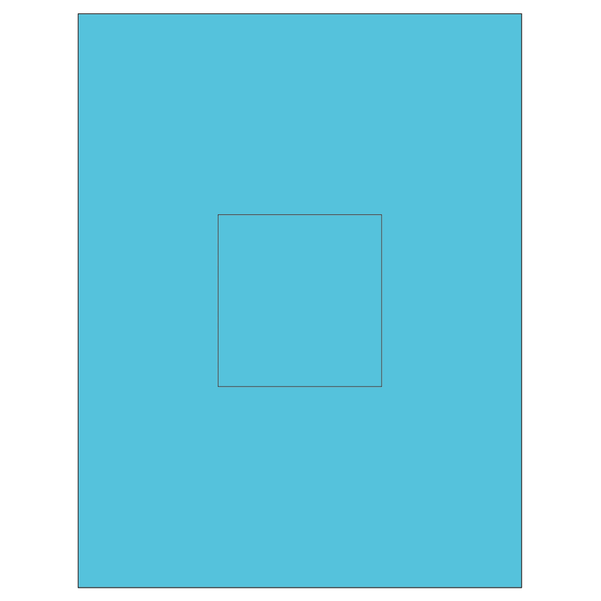 3.1494" x 3.3072" Turquoise Rectangular Sheet Labels
