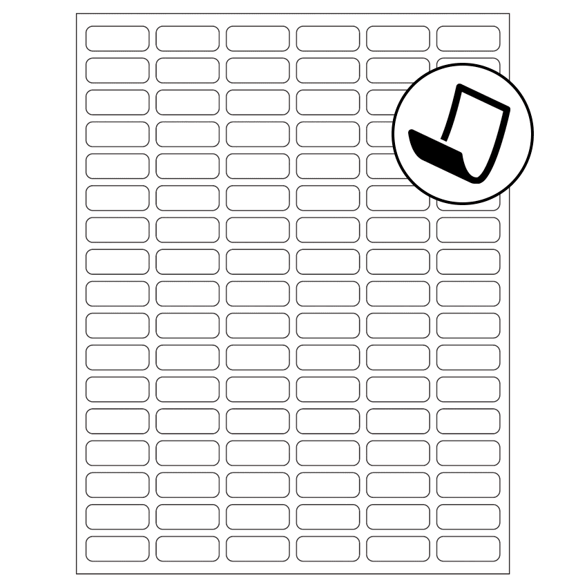 1.25" x 0.5" Blockout Rectangular Sheet Labels