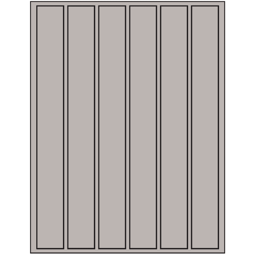 1.18" x 10.6" Gray Rectangular Sheet Labels