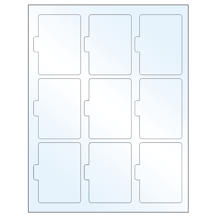 2.5135" x 3.2152" Crystal Clear Sheet Labels