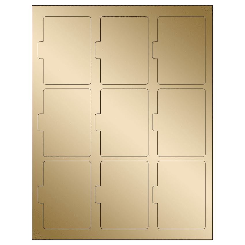 2.5135" x 3.2152" Gold Foil Sheet Labels