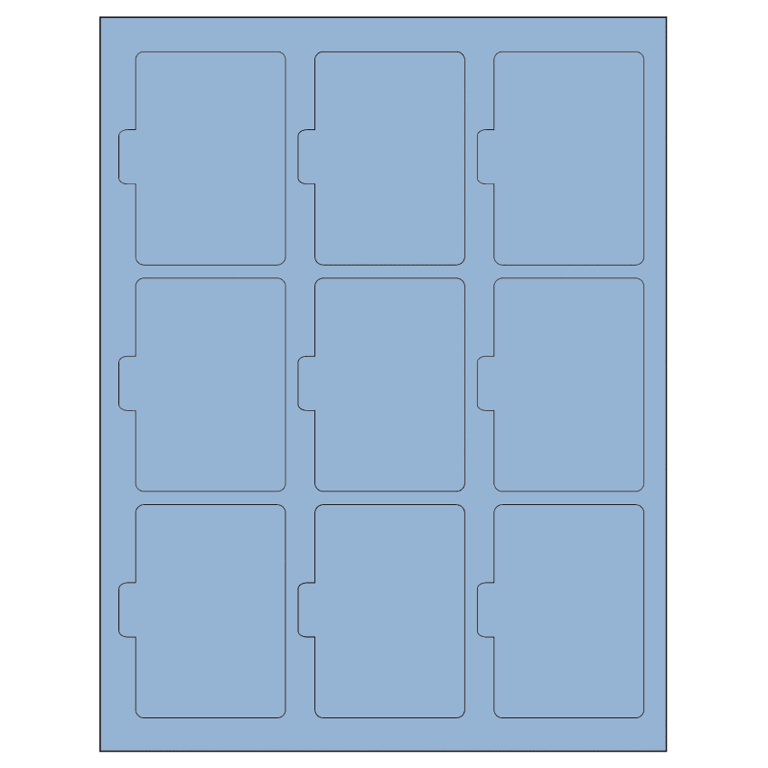 2.5135" x 3.2152" Pastel Blue Sheet Labels