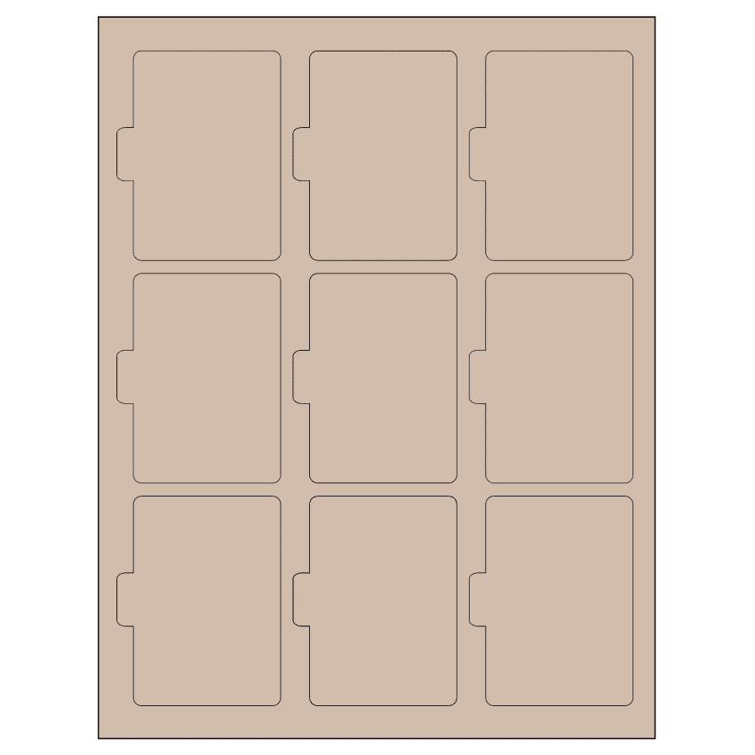 2.5135" x 3.2152" Pastel Tan Sheet Labels