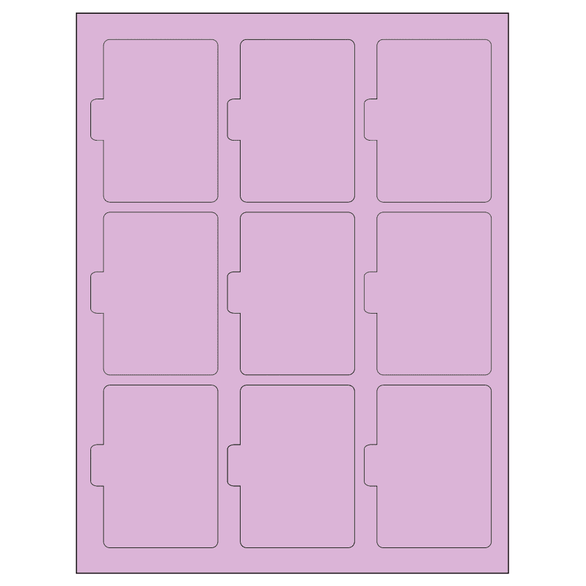 2.5135" x 3.2152" Pastel Purple Sheet Labels