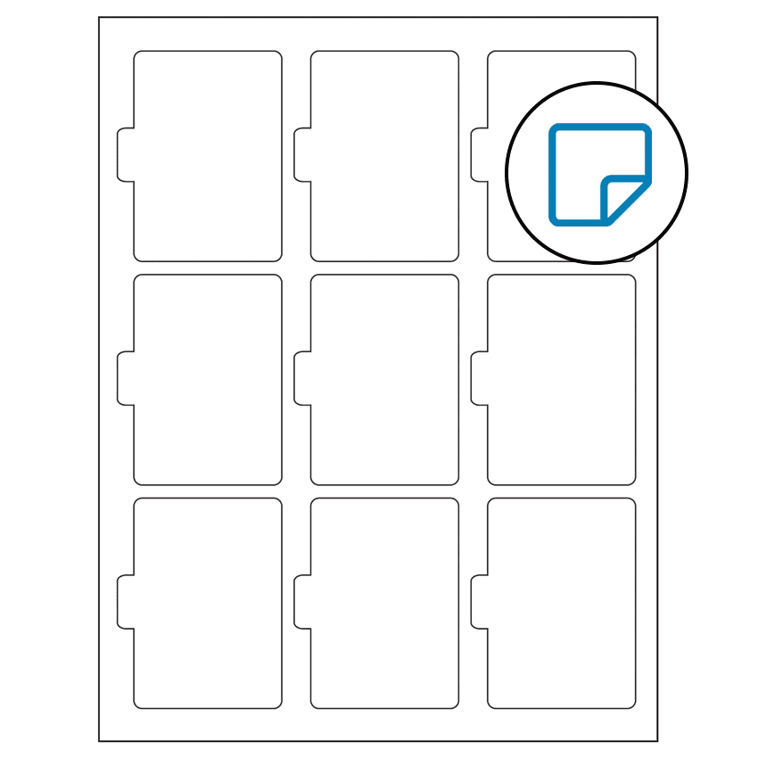 2.5135" x 3.2152" White Sheet Labels - Removable Adhesive