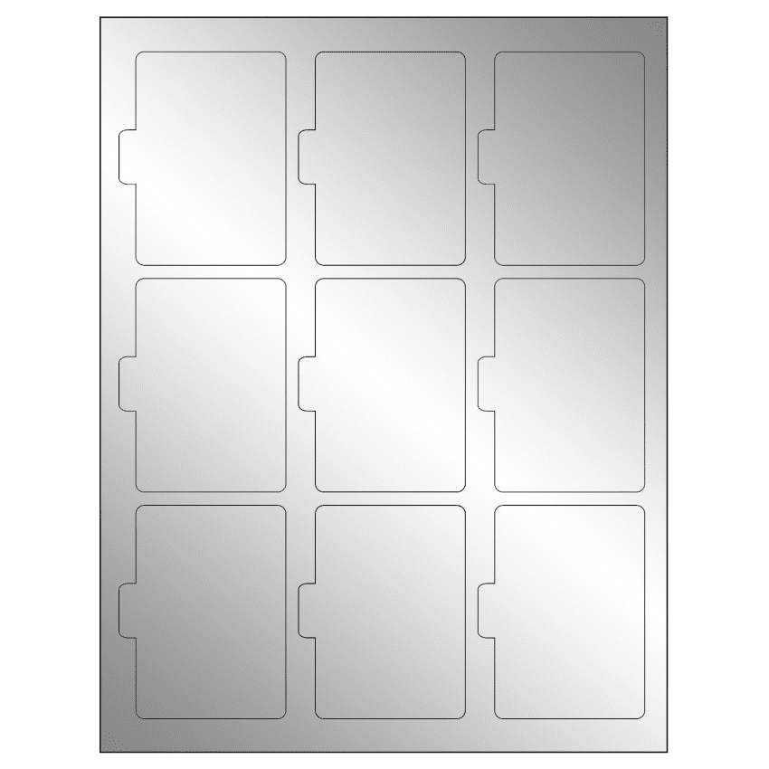 2.5135" x 3.2152" Silver Foil Sheet Labels