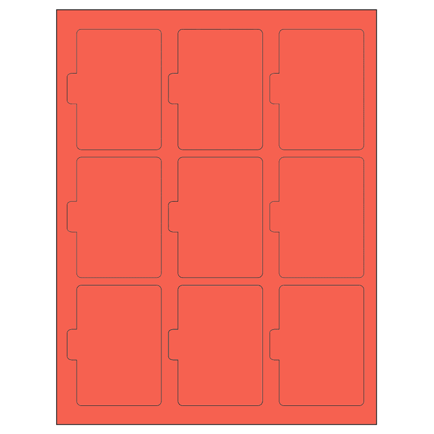 2.5135" x 3.2152" Red Sheet Labels