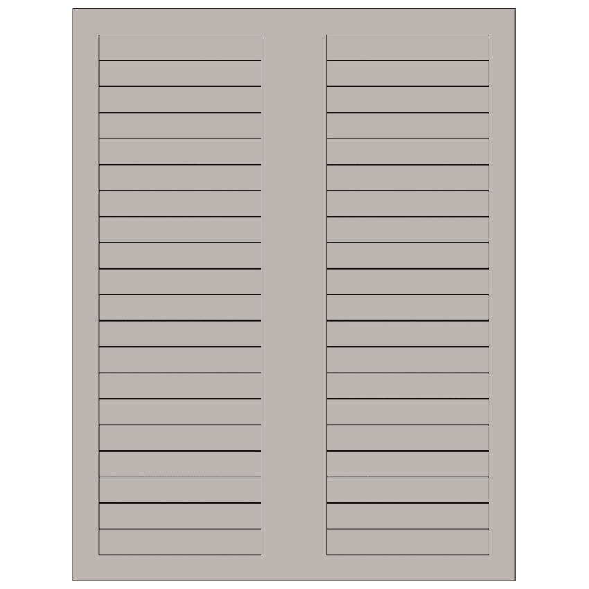 3.125" x 0.5" Gray Rectangular Sheet Labels