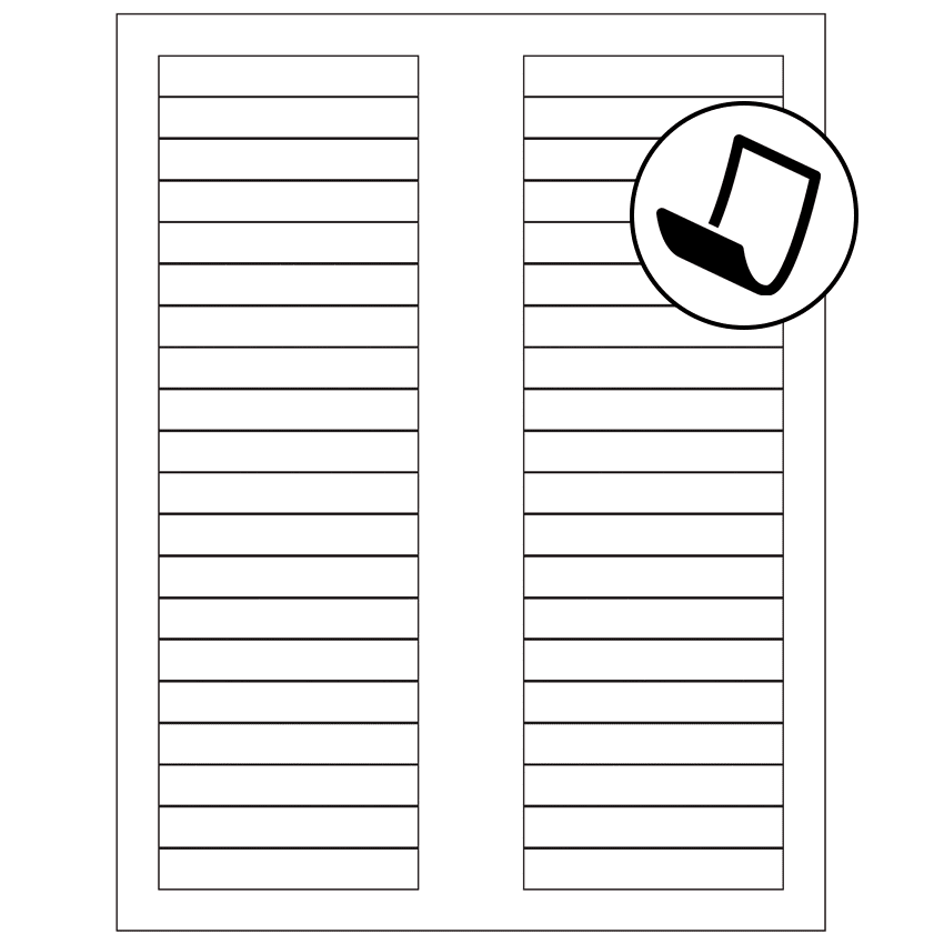 3.125" x 0.5" Blockout Rectangular Sheet Labels