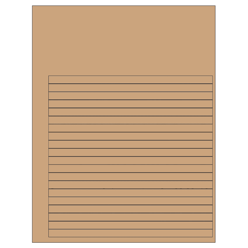 7.625" x 0.375" Brown Kraft Rectangular Sheet Labels