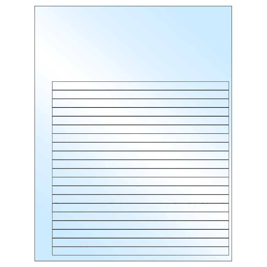 7.625" x 0.375" White Premium High Gloss Rectangular Sheet Labels