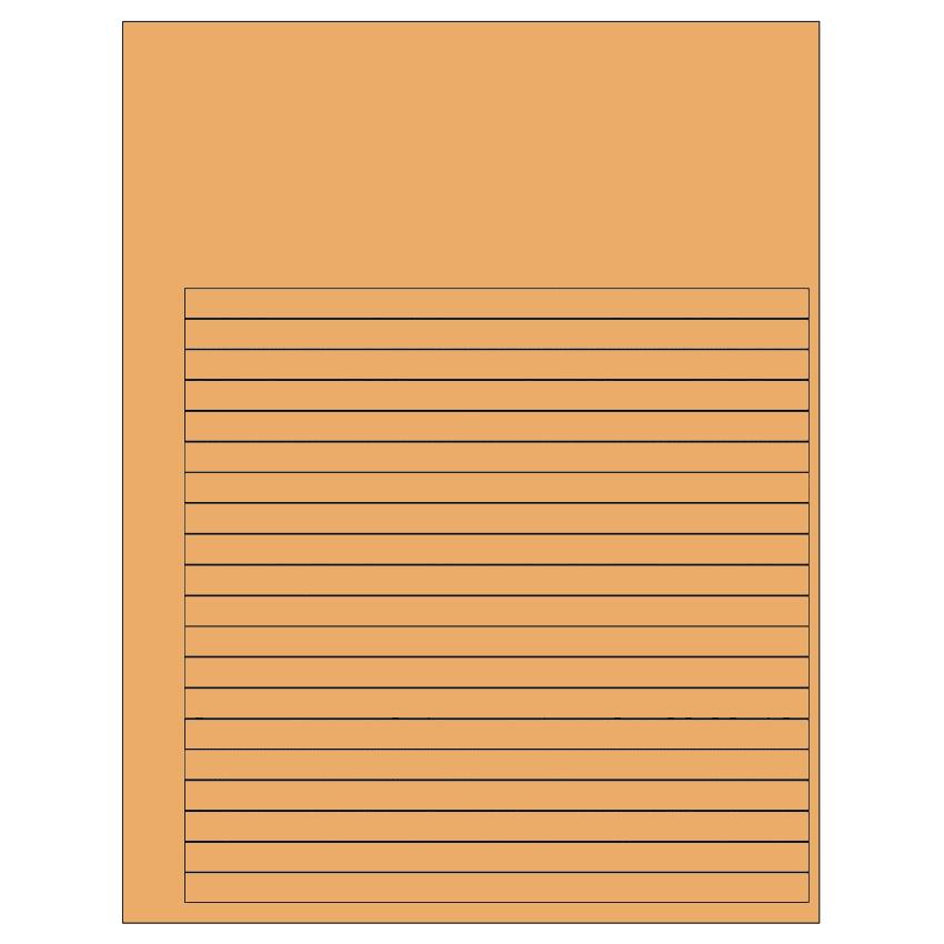 7.625" x 0.375" Pastel Orange Rectangular Sheet Labels
