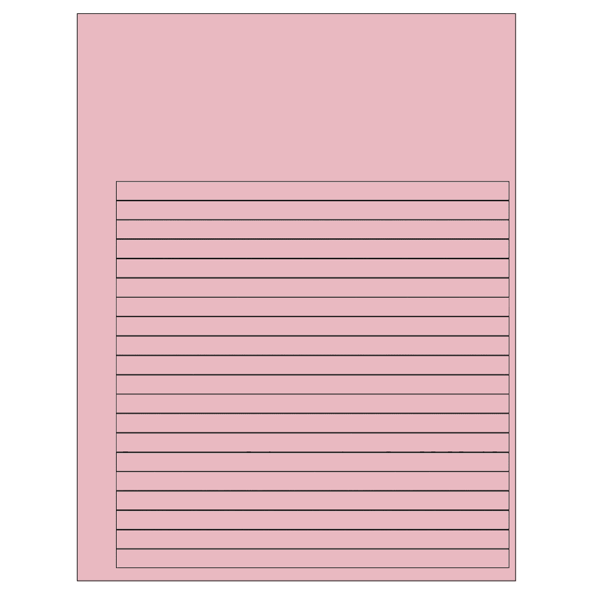 7.625" x 0.375" Pastel Pink Rectangular Sheet Labels