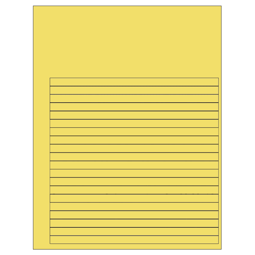 7.625" x 0.375" Pastel Yellow Rectangular Sheet Labels