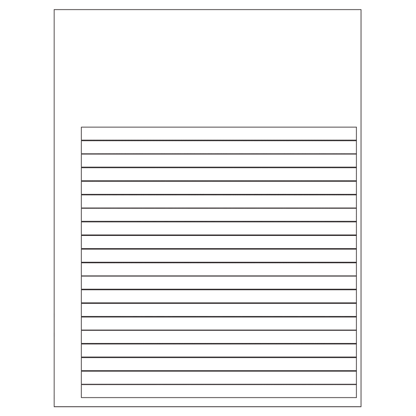 7.625" x 0.375" White Vinyl Drum Rectangular Sheet Labels
