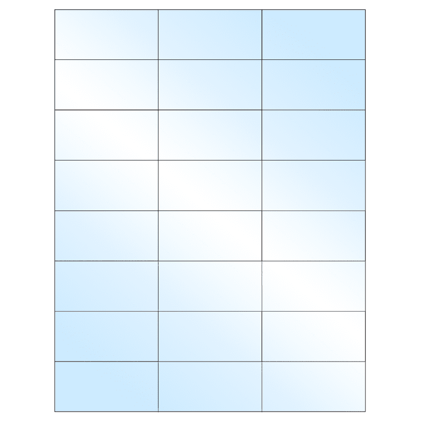 2.83" x 1.375" White Premium High Gloss Rectangular Sheet Labels