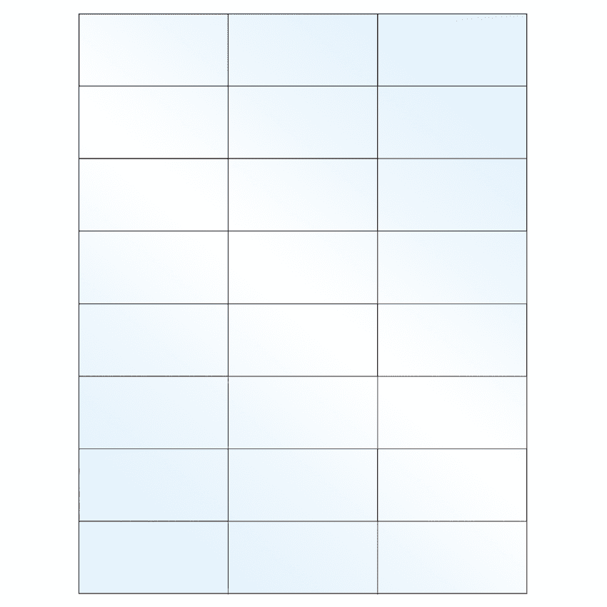 2.83" x 1.375" White Mid Gloss Rectangular Sheet Labels