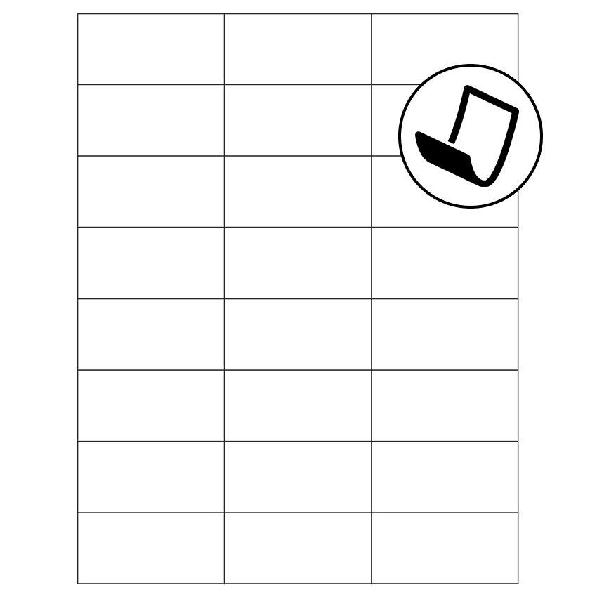 2.83" x 1.375" Blockout Rectangular Sheet Labels
