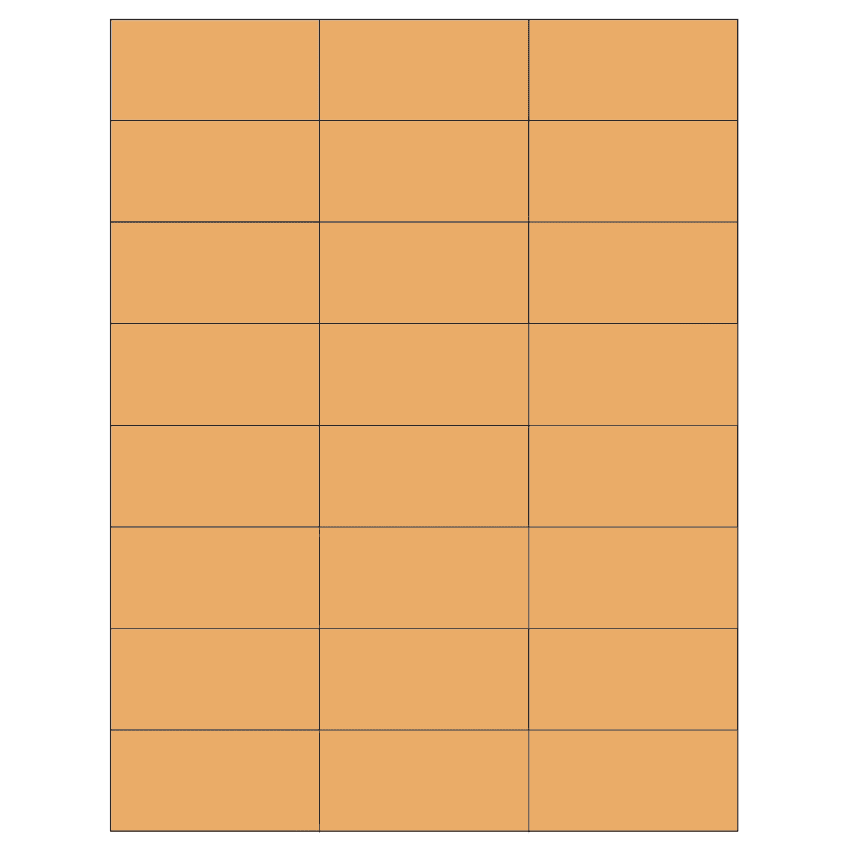2.83" x 1.375" Pastel Orange Rectangular Sheet Labels