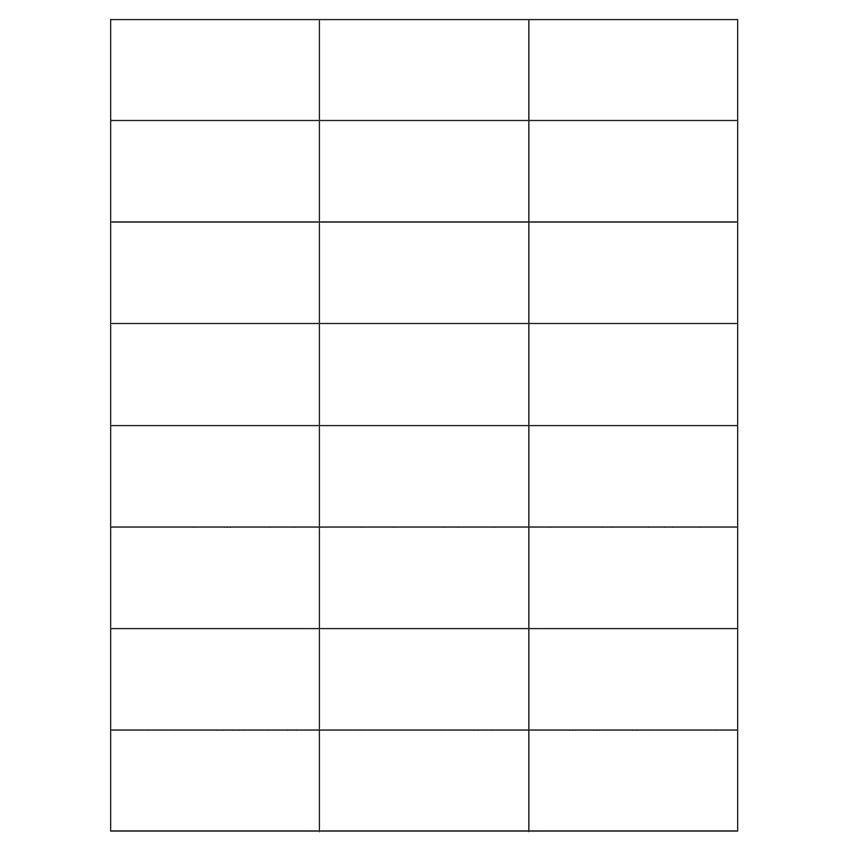 2.83" x 1.375" White Vinyl Drum Rectangular Sheet Labels