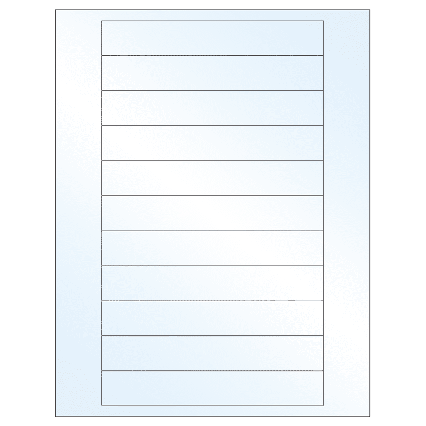 6" x 0.946" Crystal Clear Rectangular Sheet Labels