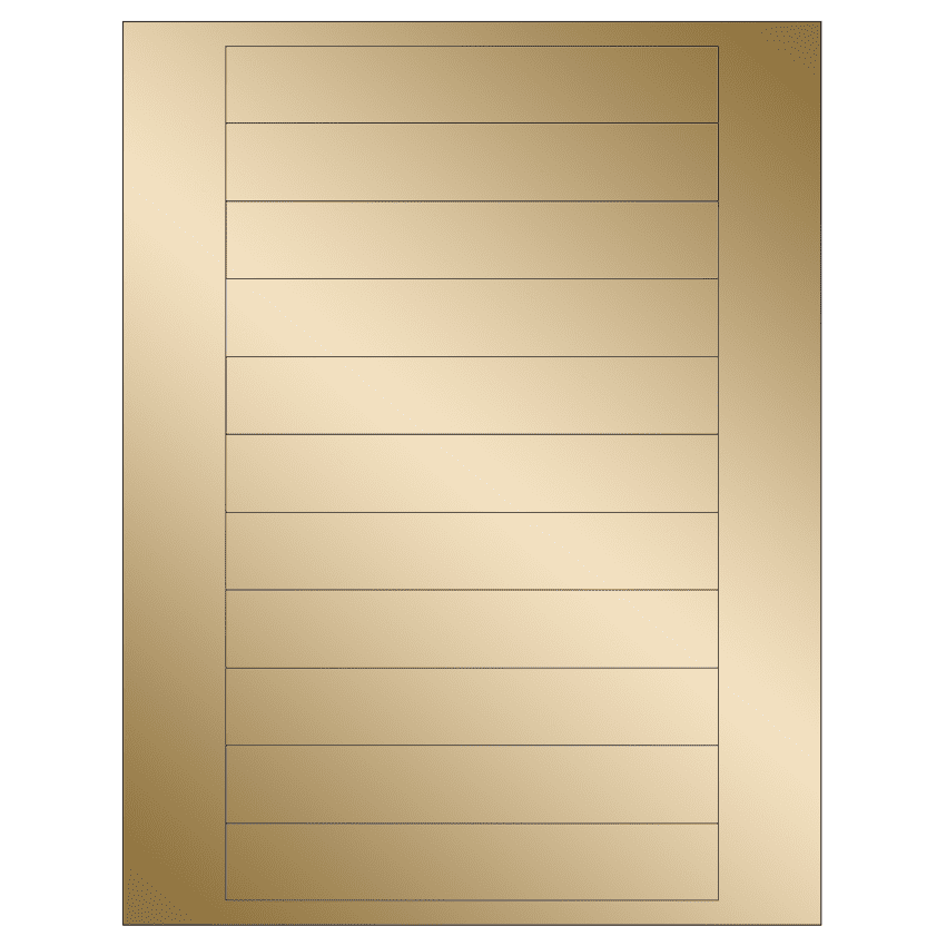 6" x 0.946" Gold Foil Rectangular Sheet Labels