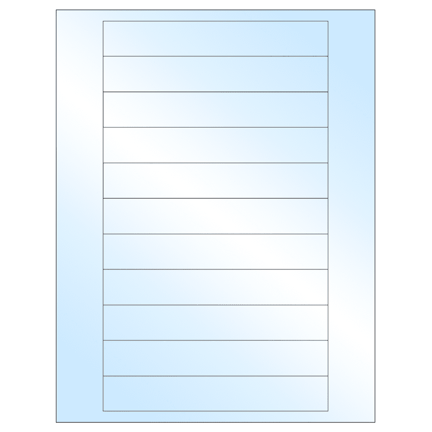 6" x 0.946" White Premium High Gloss Rectangular Sheet Labels