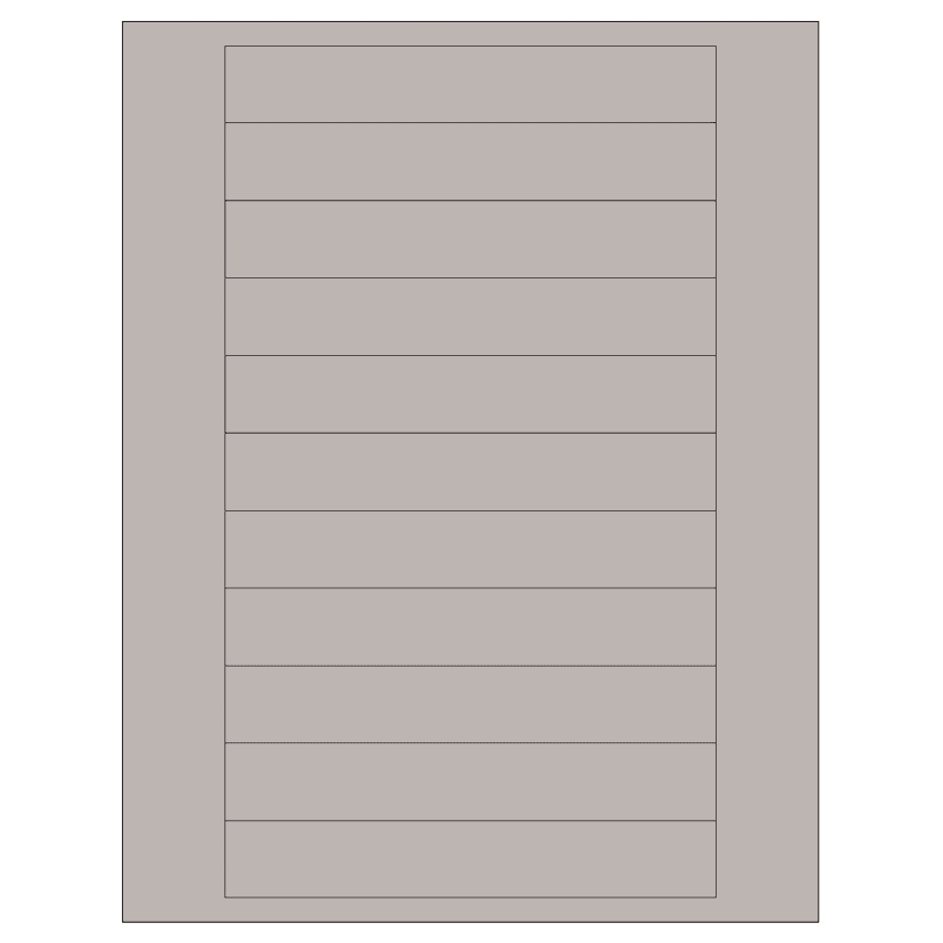 6" x 0.946" Gray Rectangular Sheet Labels