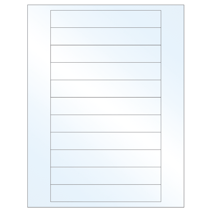 6" x 0.946" White Mid Gloss Rectangular Sheet Labels
