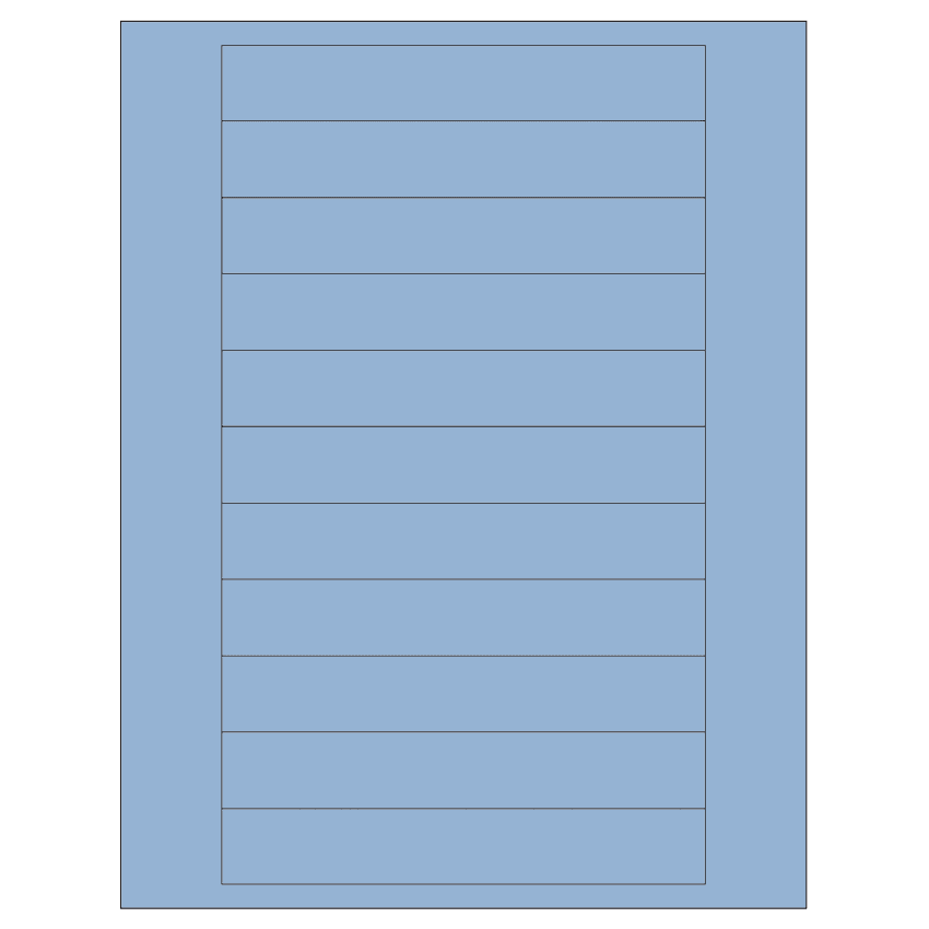 6" x 0.946" Pastel Blue Rectangular Sheet Labels