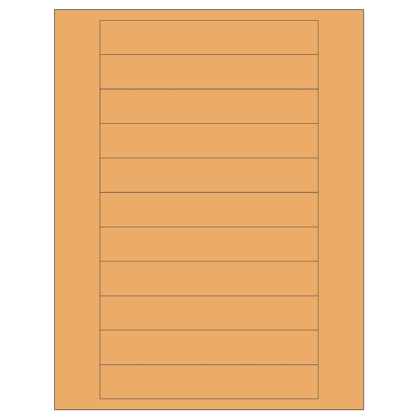 6" x 0.946" Pastel Orange Rectangular Sheet Labels
