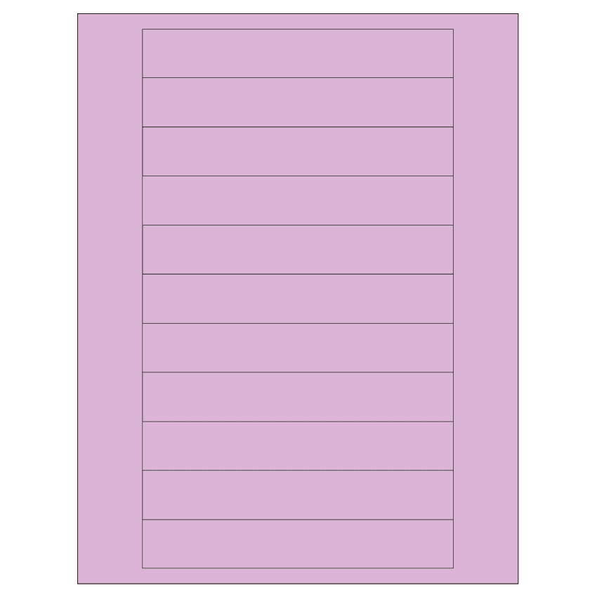 6" x 0.946" Pastel Purple Rectangular Sheet Labels