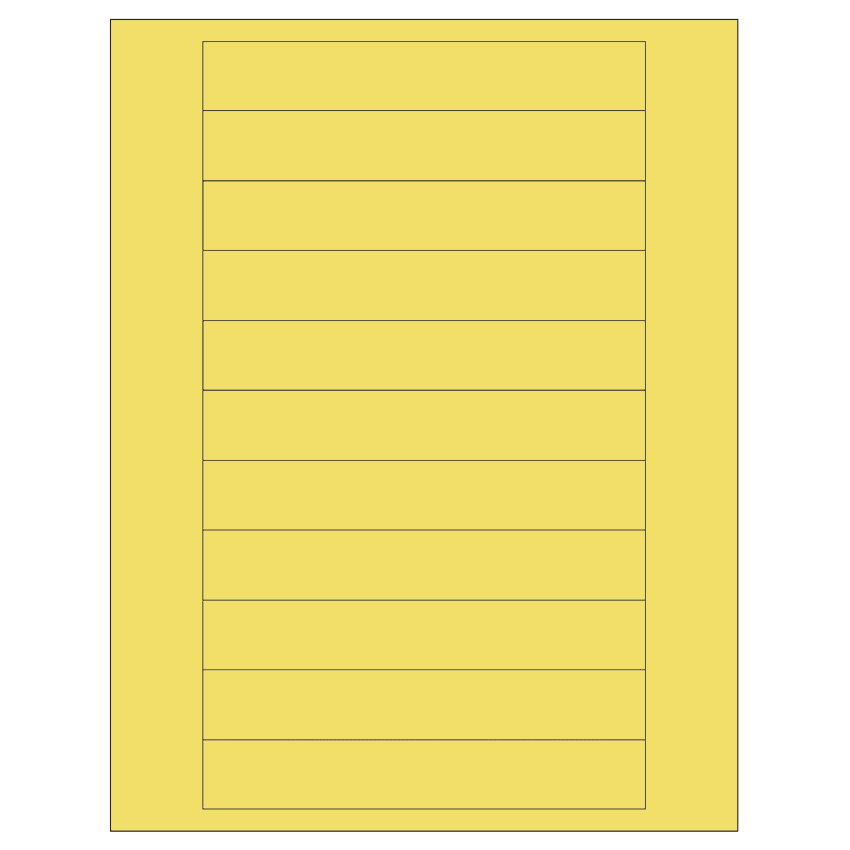 6" x 0.946" Pastel Yellow Rectangular Sheet Labels