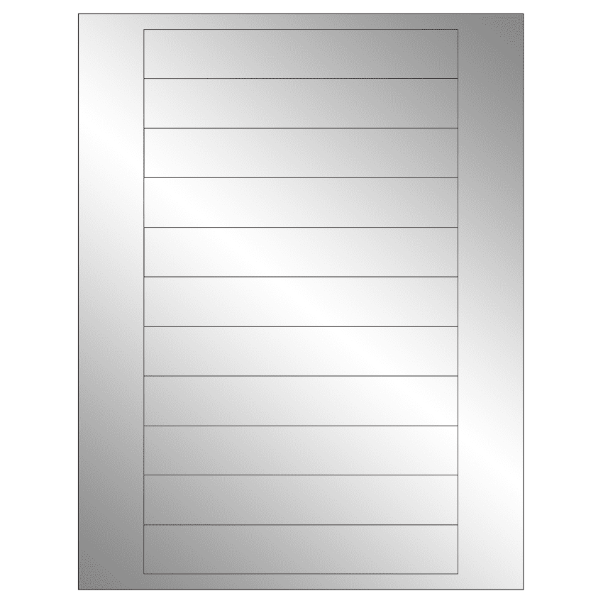 6" x 0.946" Silver Foil Rectangular Sheet Labels