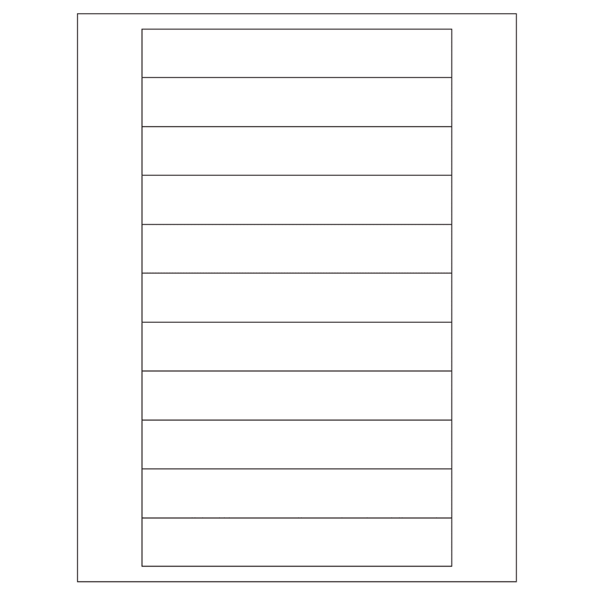 6" x 0.946" White Polyester Rectangular Sheet Labels