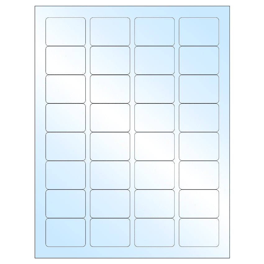 1.75" x 1.25" White Premium High Gloss Rectangular Sheet Labels