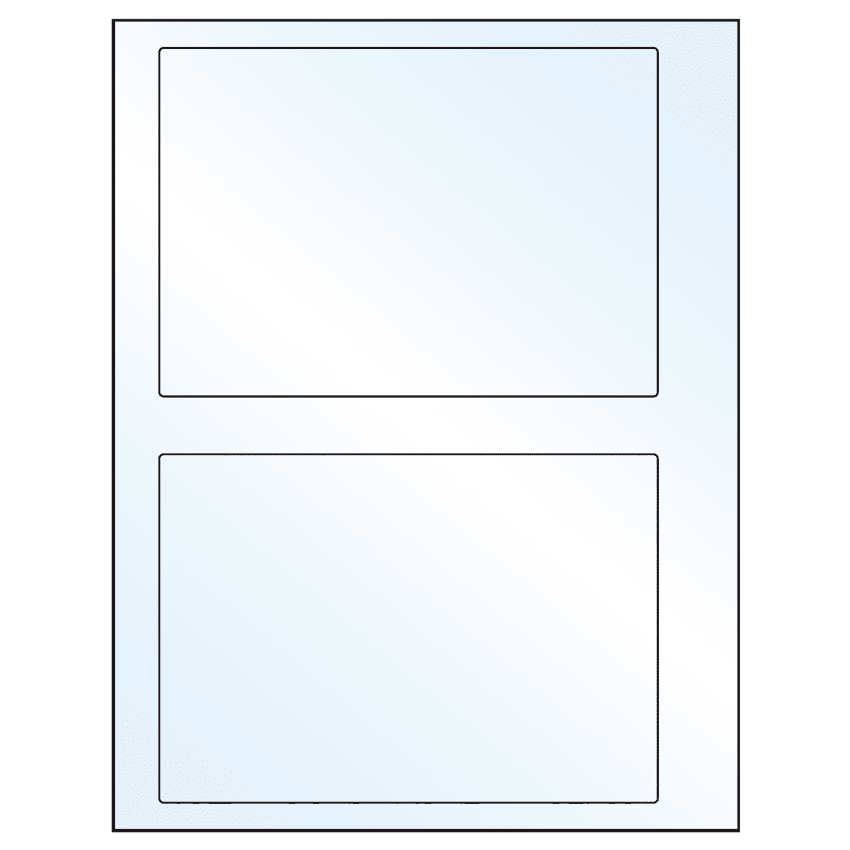 6.78" x 4.75" Crystal Clear Rectangular Sheet Labels