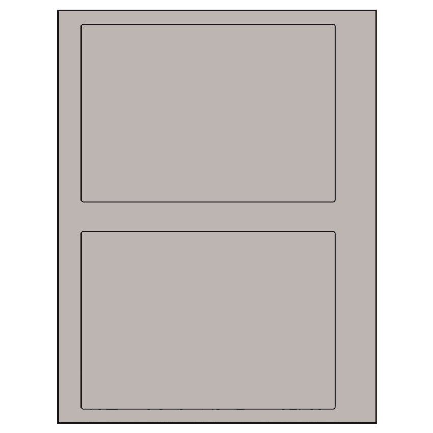 6.78" x 4.75" Gray Rectangular Sheet Labels