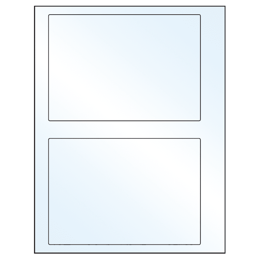 6.78" x 4.75" White Mid Gloss Rectangular Sheet Labels
