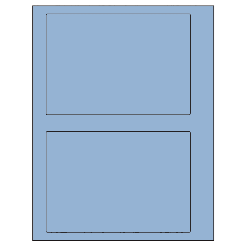 6.78" x 4.75" Pastel Blue Rectangular Sheet Labels