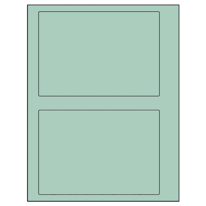 6.78" x 4.75" Pastel Green Rectangular Sheet Labels